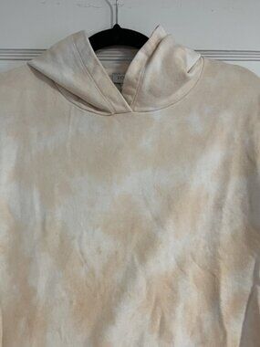 J Crew Tan & White Tie Dye Hoodie